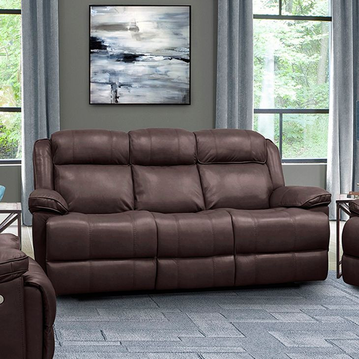 Eclipse Florence Brown Power Reclining Sofa with Power Headrest