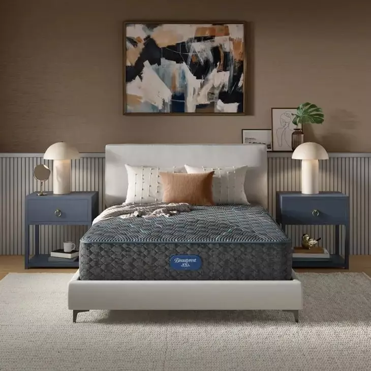 Beautyrest Gray  Level 2 Plush Full Size Mattress