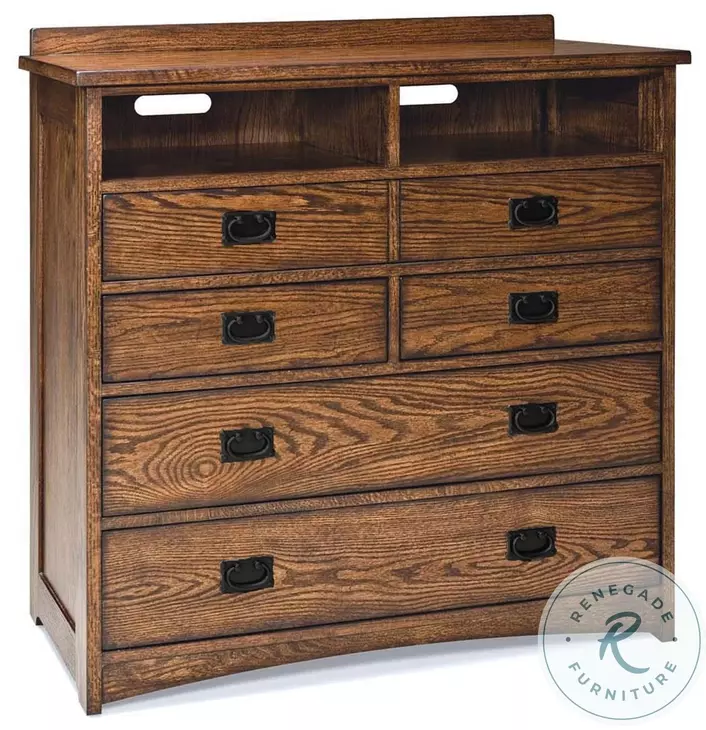 Oak Park Mission 5 Drawer 44" Media Chest