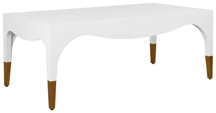 Medina White Rectangular Coffee Table