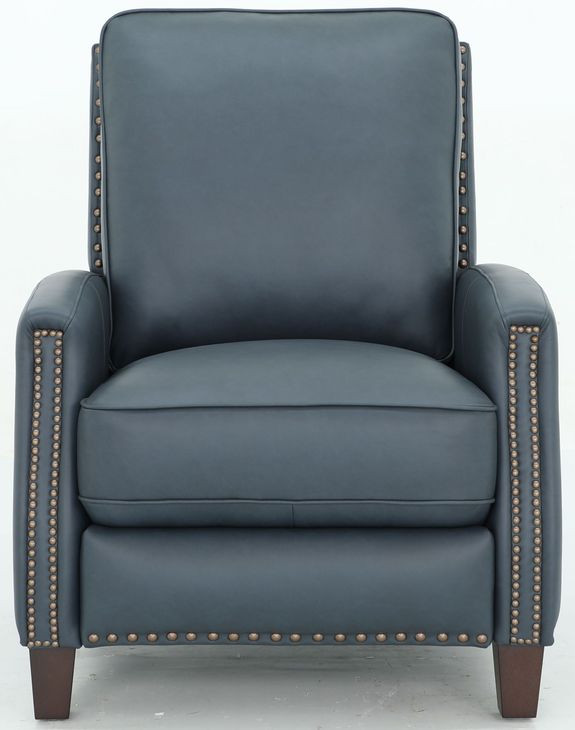 Melrose Santa Fe Ocean Leather Push Thru The Arms Recliner