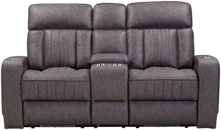 Equinox Mercury 74" Power Reclining Console Loveseat With Power Headrest
