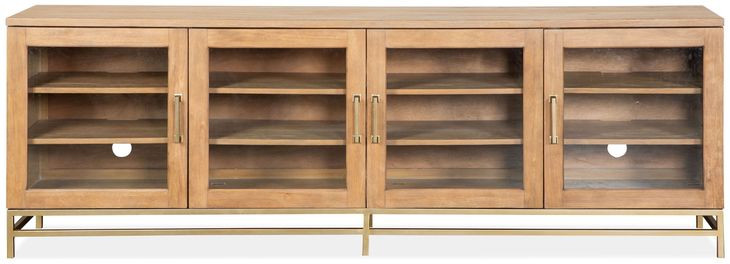 Fernholt Belgian Wheat and Burnished Brass 84" TV Stand