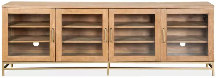 Lindon Belgian Wheat and Burnished Brass 84" TV Stand