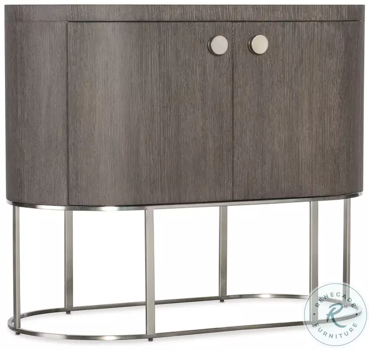 Modern Mood Dark Brown Oval Nightstand