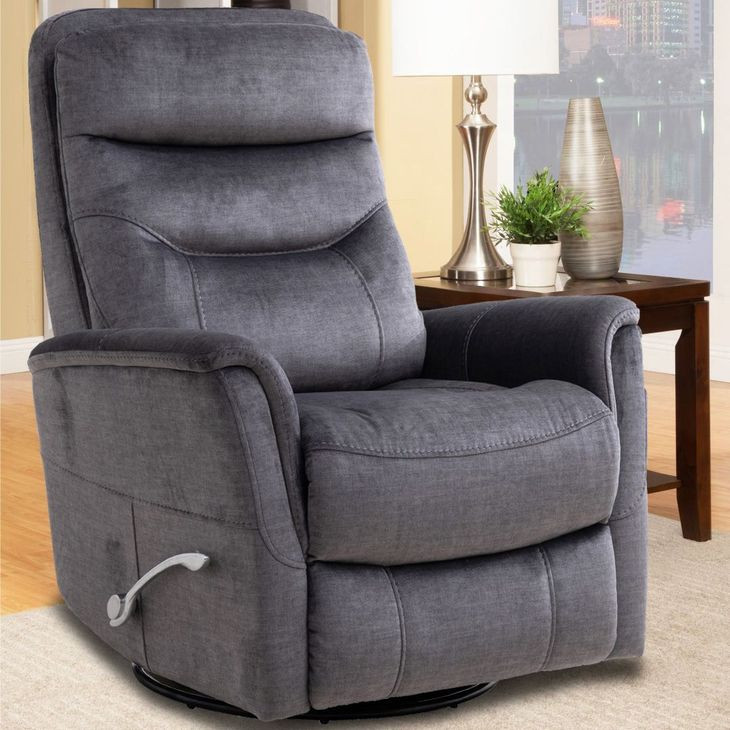Gemini Capri Charcoal Swivel Glider Recliner