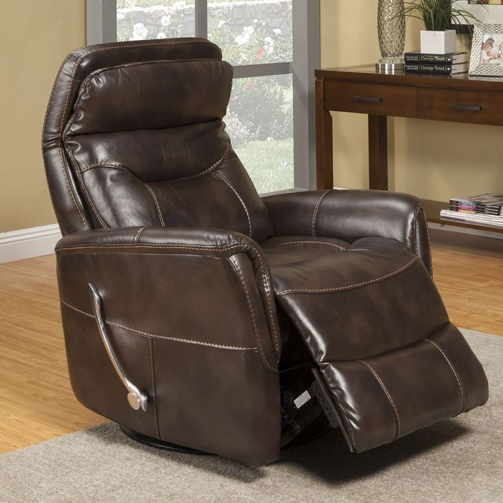 Gemini Truffle Performance Fabric Swivel Glider Recliner