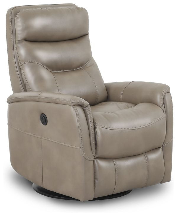 Gemini Linen Anywhere Performance Fabric Swivel Power Recliner