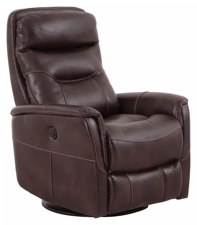 Gemini Truffle Performance Fabric Swivel Power Recliner