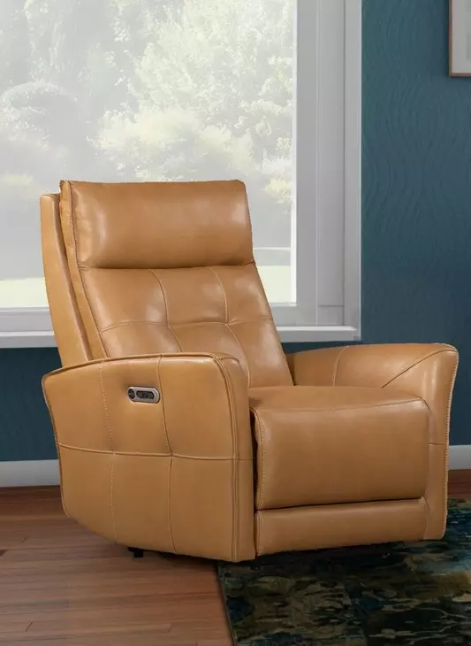 Gershwin Lucca Butterscotch Power Recliner with Zero Gravity