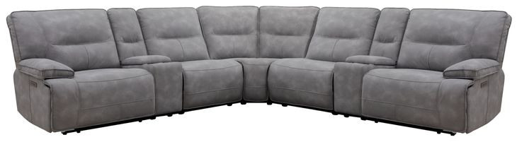 Gladiator Sky Performance Fabric 7 Piece Modular Power Reclining Sectional