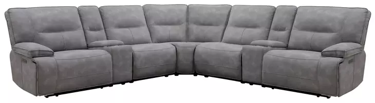 Gladiator Sky Performance Fabric 7 Piece Modular Power Reclining Sectional