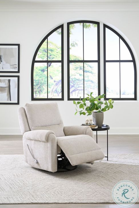 Greystone Ecru Mist Swivel Glider Recliner