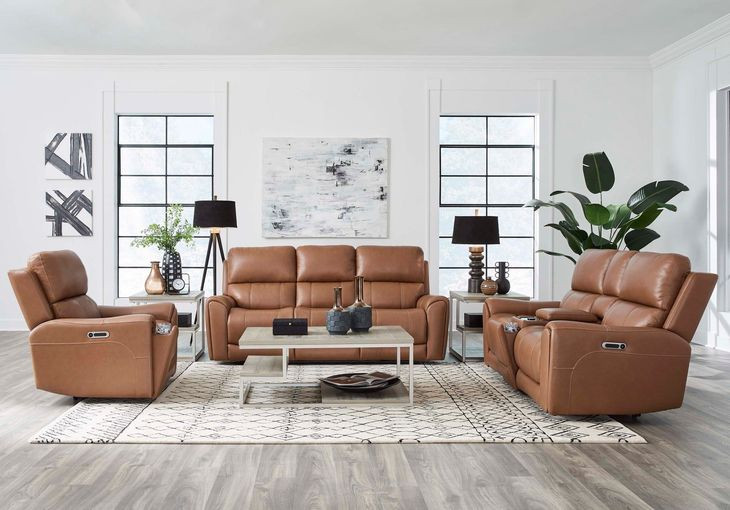 Hancock Apple Cider Zero Gravity Power Reclining with LED and USB Charging Living Room Set