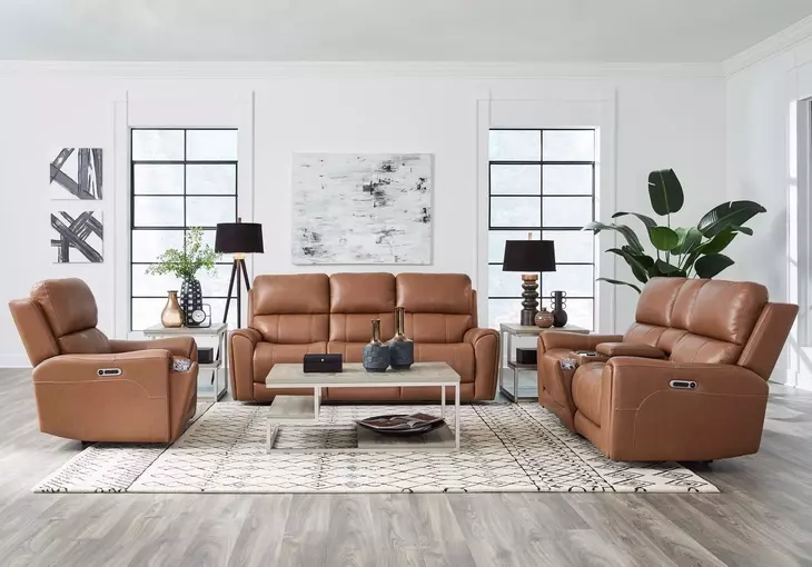 Boa Apple Cider Zero Gravity Power Reclining with LED and USB Charging Living Room Set