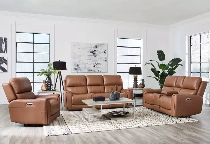 Hancock Apple Cider Zero Gravity Power Reclining with LED and USB Charging Living Room Set