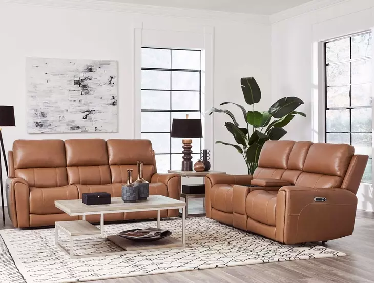 Hancock Apple Cider 76" Zero Gravity Power Reclining Loveseat with USB Charging and LED