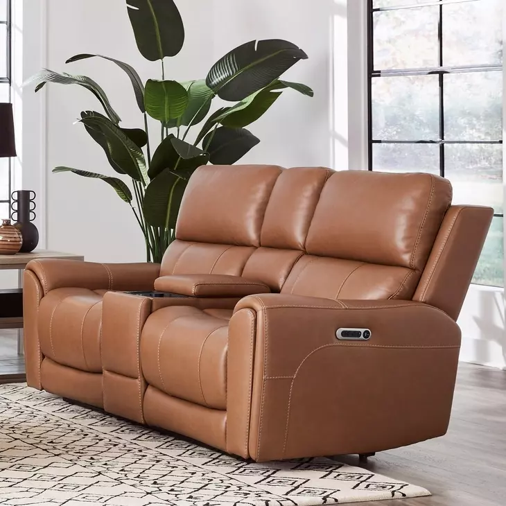 Hancock Apple Cider 76" Zero Gravity Power Reclining Loveseat with USB Charging and LED