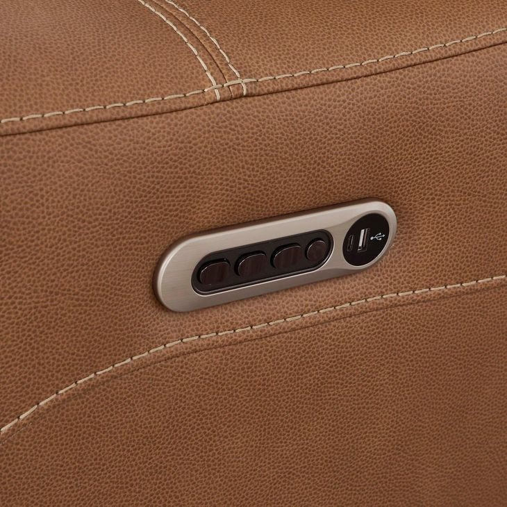 Hancock Apple Cider 7 Piece Zero Gravity Power Reclining Sectional with USB Charging