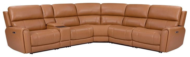 Hancock Apple Cider 6 Piece Zero Gravity Power Reclining Sectional with USB Charging