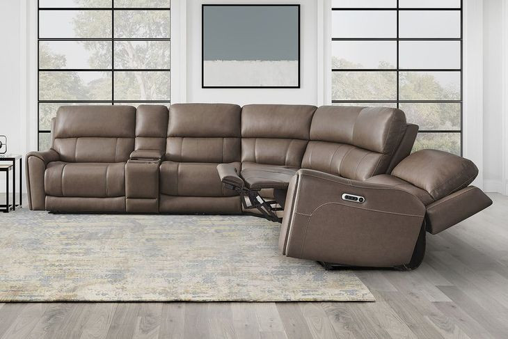 Hancock Bette Hazel 6 Piece Zero Gravity Power Reclining Sectional with USB Charging