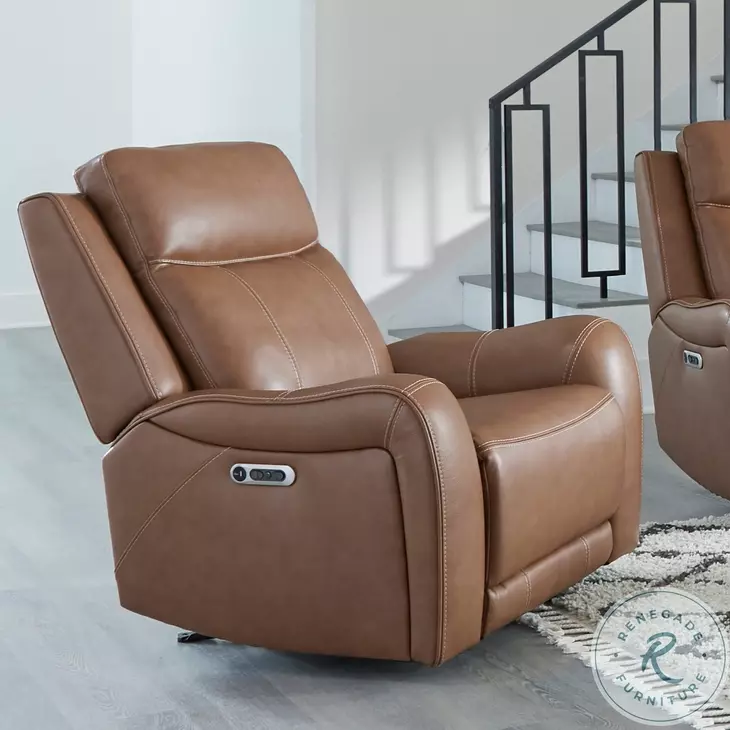 Hawthorne Butternut Power Reclining Living Room Set with Power Headrest