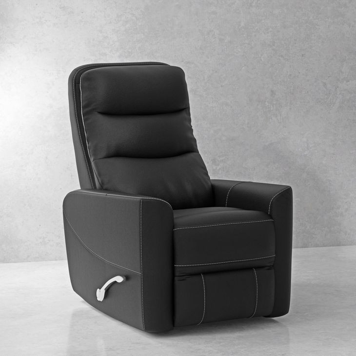 Hercules Black Swivel Glider Recliner with Articulating Headrest