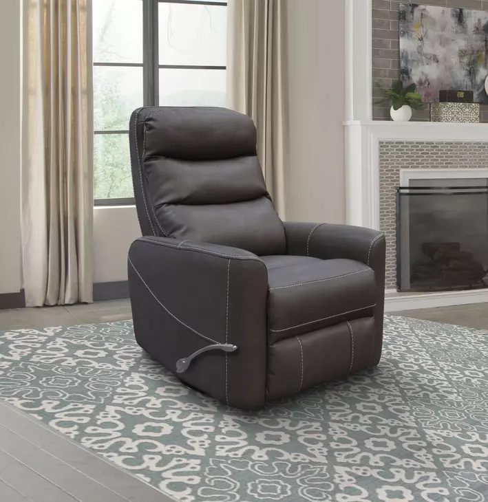 Hercules Haze Swivel Glider Recliner with Articulating Headrest