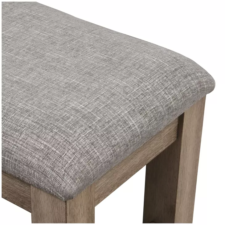Harrisburg Gray Upholstered Dining Bench