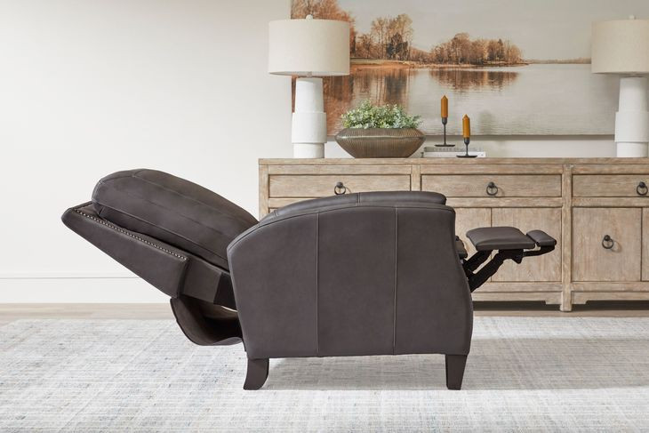 Hunter Echo Grey Leather Power Recliner