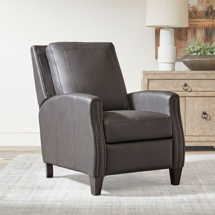 Hunter Echo Grey Leather Power Recliner