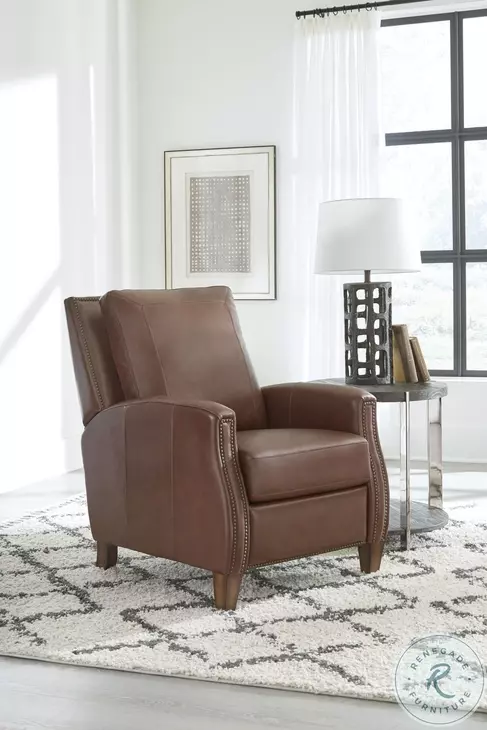 Hollis Chestnut Charm Leather Power Recliner