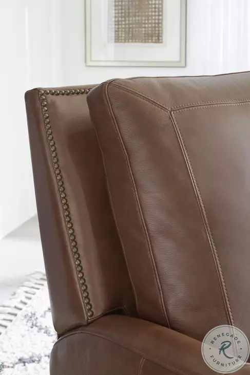 Hollis Chestnut Charm Leather Power Recliner