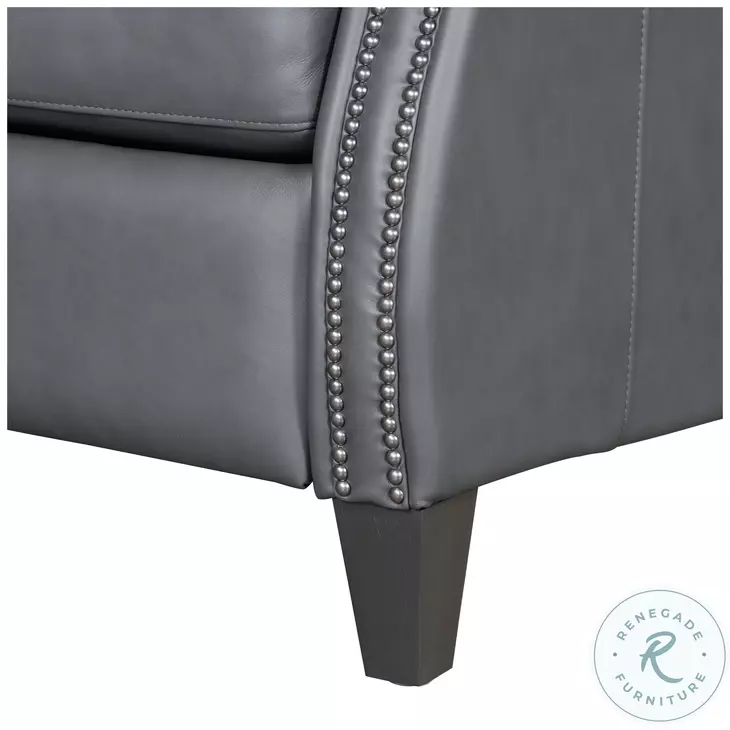 Hollis Echo Grey Leather Recliner