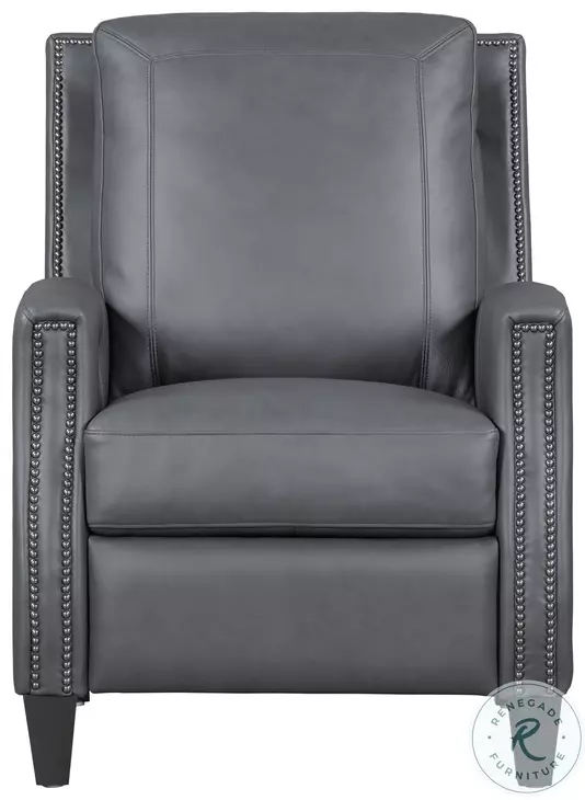 Hollis Echo Grey Leather Recliner
