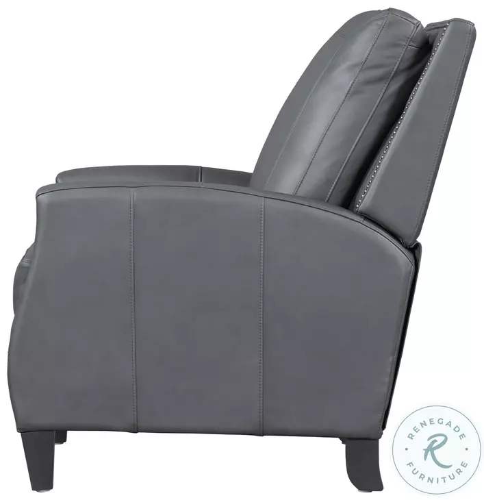 Hollis Echo Grey Leather Recliner