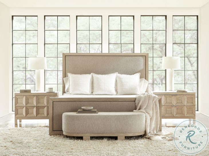 Prado Tawny King Upholstered Panel Bed