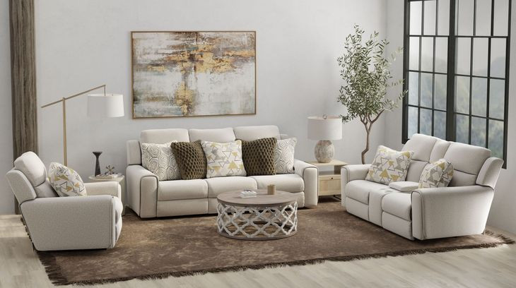 Micah Oatmeal Deep Seat Power Reclining Living Room Set