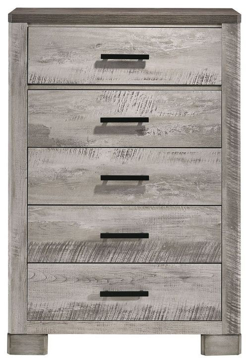 Adam Two Tone Gray 5 Drawer Chest