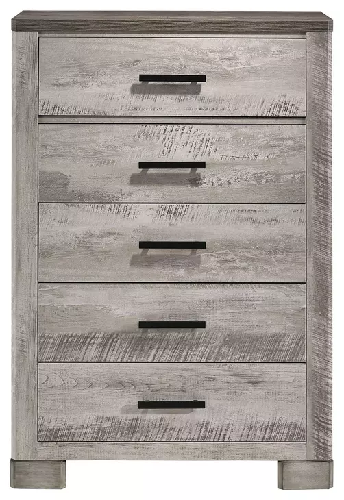Adam Two Tone Gray 5 Drawer Chest