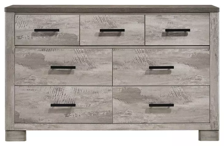 Adam Two Tone Gray 7 Drawer Dresser