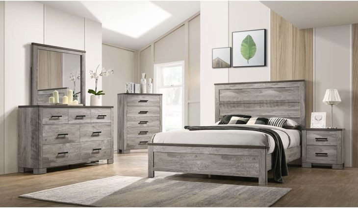 Adam Two Tone Gray 5 Drawer Chest