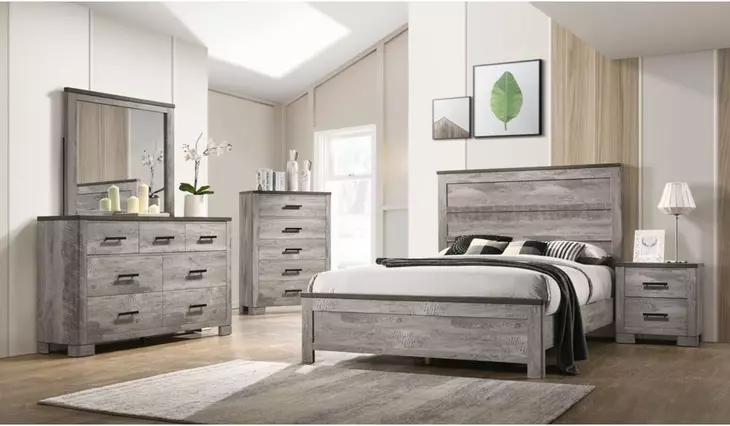 Adam Two Tone Gray 5 Drawer Chest