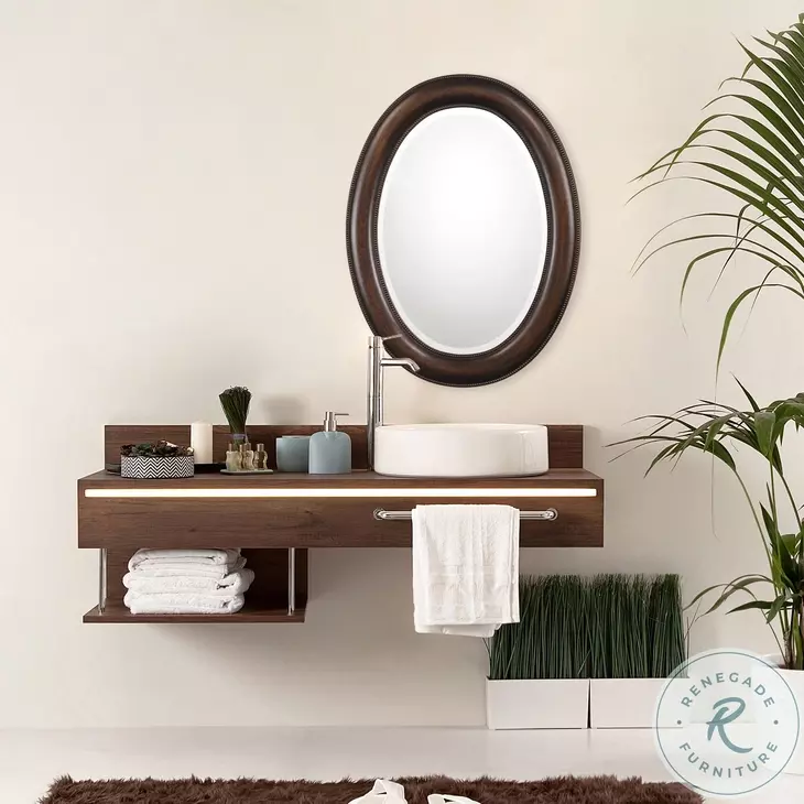 W-00425 Dark Bronze Mirror With Antique Gold Undertones