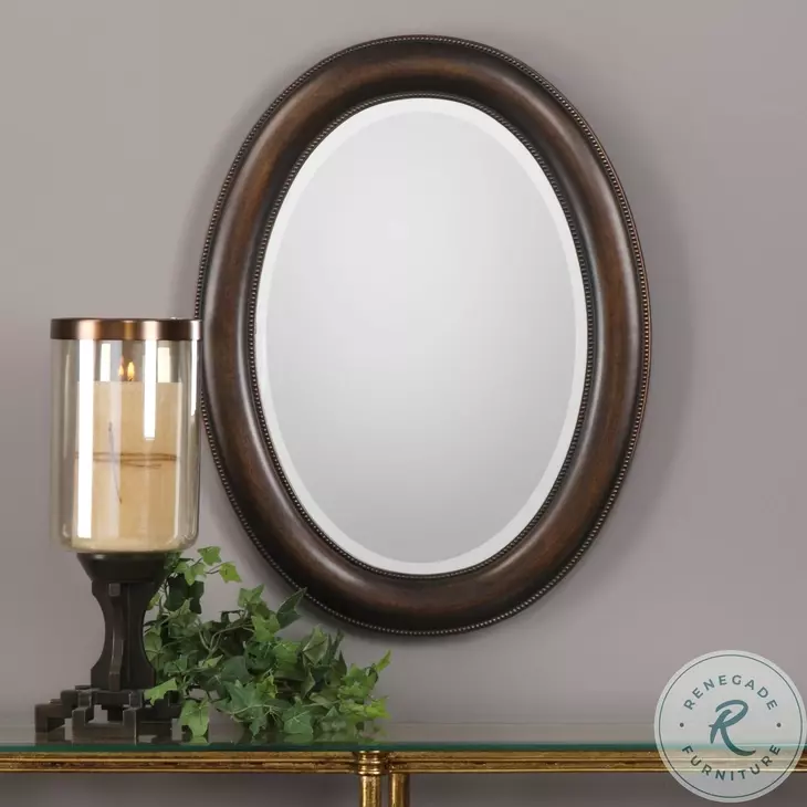 W-00425 Dark Bronze Mirror With Antique Gold Undertones