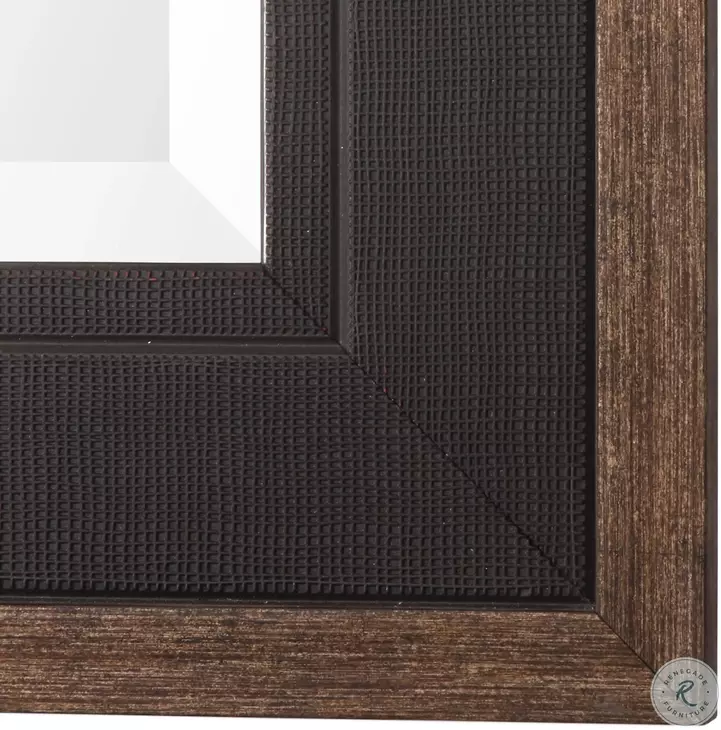 Boenford Rustic Black and Aged Bronze Mirror