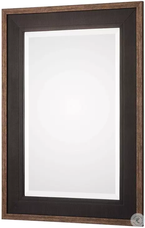 Staveley Rustic Black and Aged Bronze Mirror