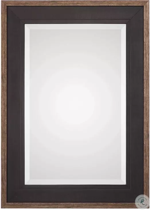 Staveley Rustic Black and Aged Bronze Mirror