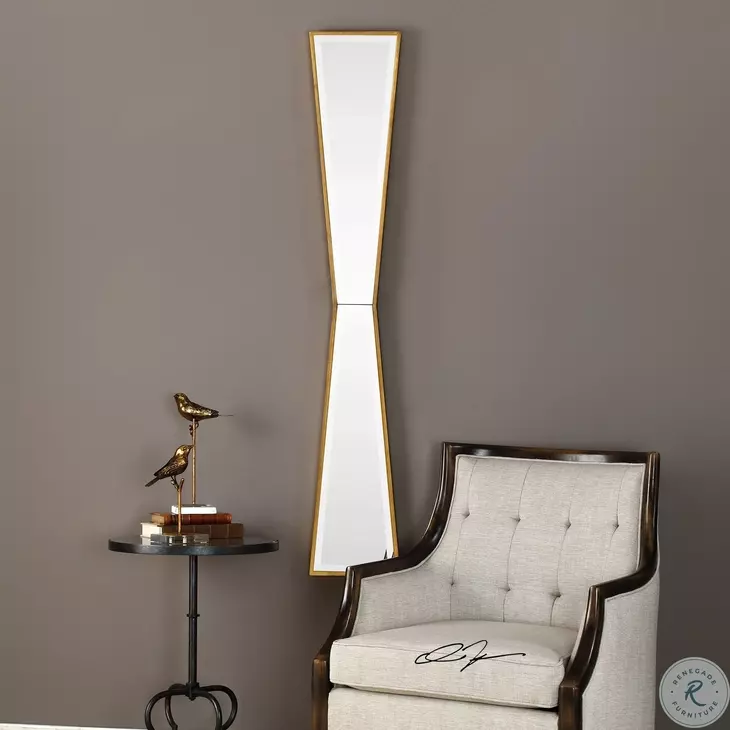 Silviano Lightly Antique Gold Leaf Mirror