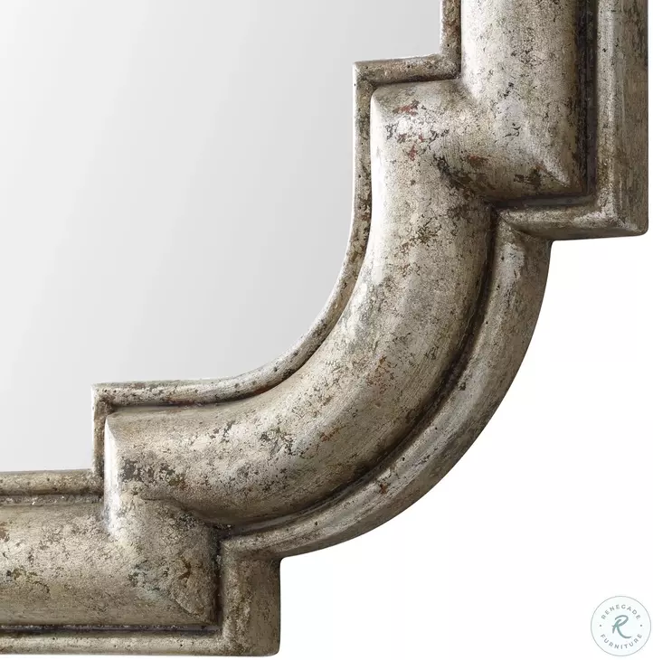 Zandora Lightly Antique Silver Leaf Mirror